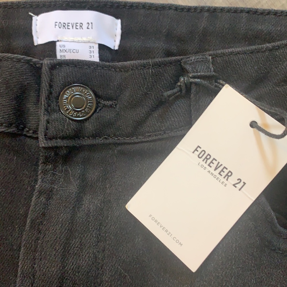 SOLD NWT Forever 21 Distressed High Rise Skinny Jeans - Picture 4 of 5